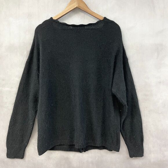 VTG‎ Silk Angora Wool Cardigan Sweater Womens 20W Beaded Bling Retro Glam Artsy - Picture 2 of 7